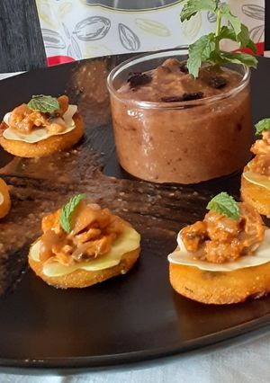 A picture of Polenta (cornmeal) bite.