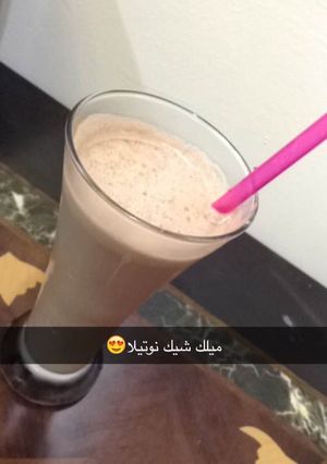 صورة لوصفة طريقة عمل ميلك شيك نوتيلا