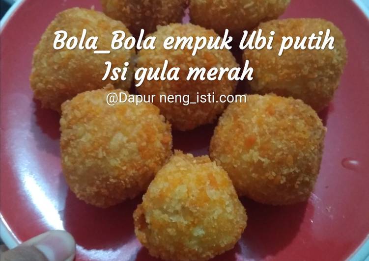 Bola_bola Empuk ubi putih isi gula merah