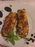 Berenjenas rellenas de salmón y merluza