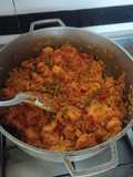 Arroz con camarones y achiote