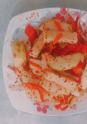 Hình của món Kim chi su hào.