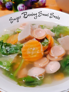 Foto resep Sayur Bening Sawi Sosis