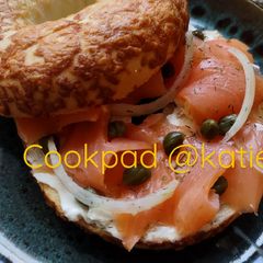 Smoked Salmon Bagel A picture of Smoked Salmon Bagel.