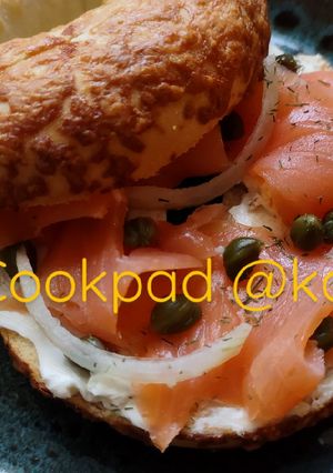 A picture of Smoked Salmon Bagel.