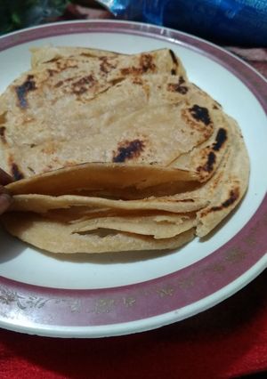 A picture of Malabar Parantha /Parotta /Kerela Parantha.
