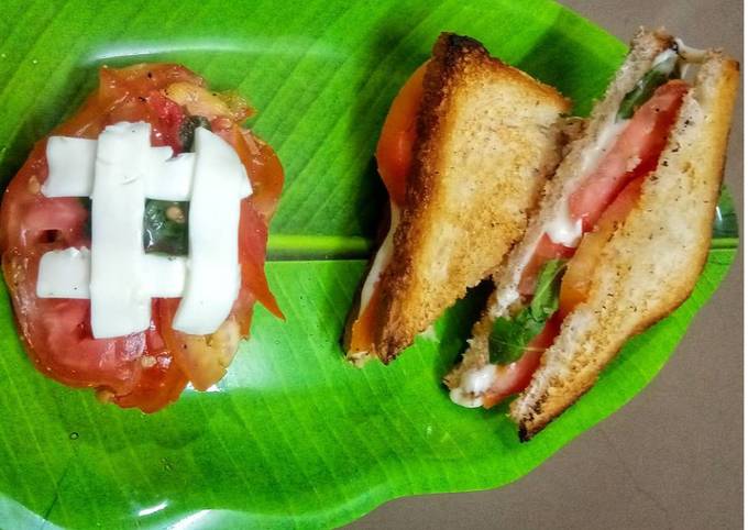 Caprese salad and Caprese sandwich