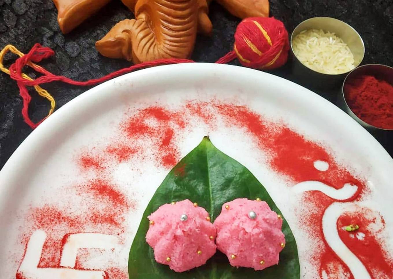 Rose Coconut Modak