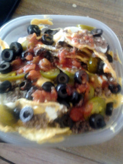 A picture of Beef nachos.