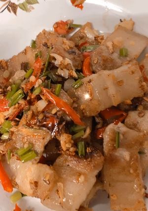 รูปของ สามชั้นผัด พริกเกลือ คีโต keto ทำง่ายสุด