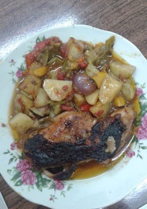 صورة لوصفة وراك فراخ بالخضار