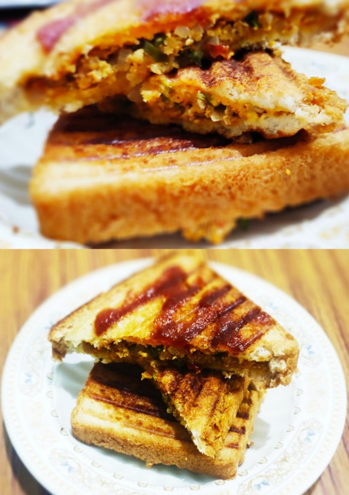 முட்டைமசாலா பிரட் டோஸ்ட் (Eggmasala bread toast recipe in tamil) செய்முறை முக்கிய புகைப்படம்
