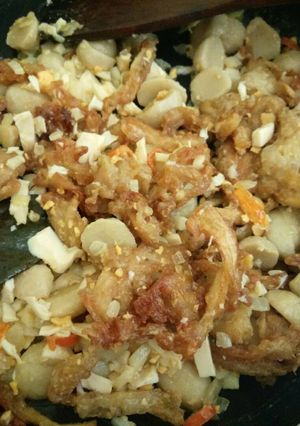 Foto resep Jamur bakso siram saos telor asin