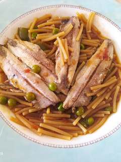 Una foto de Fideos con boquerones un riquísimo plato