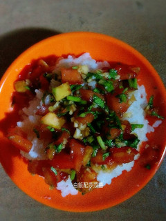 和風莎莎醬拌白飯 的食譜成品照片