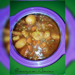 Potatoes porridge with vegetable A picture of Potatoes porridge with vegetable.