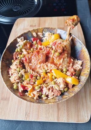 Une photo de Poulet à l'espagnole façon paëlla