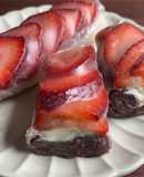 Sweet Azuki Paste & Strawberry Rice Paper Rolls