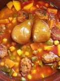 Olla gitana con panecillos