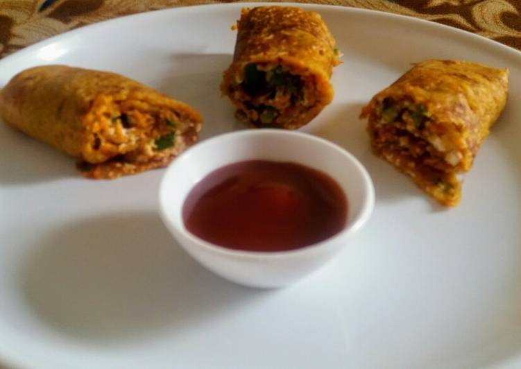 Carrot paneer rolls