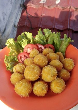Foto resep Fried soft cheese patata and cauliflower