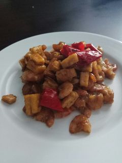 Foto resep Oseng udang tahu tempe