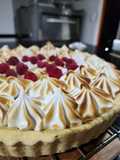 Pie de Limón y frambuesas