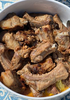 Una foto de Costillas de cerdo a la mostaza