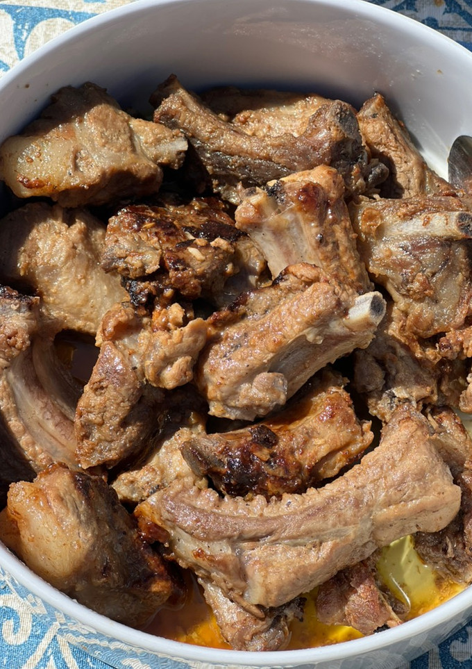 Una foto de Costillas de cerdo a la mostaza