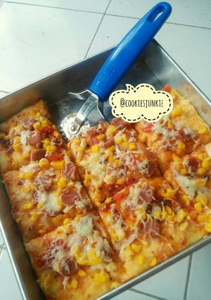 Foto resep [CookiesJunkie] Pizza Teflon+Telur empukkk bgt