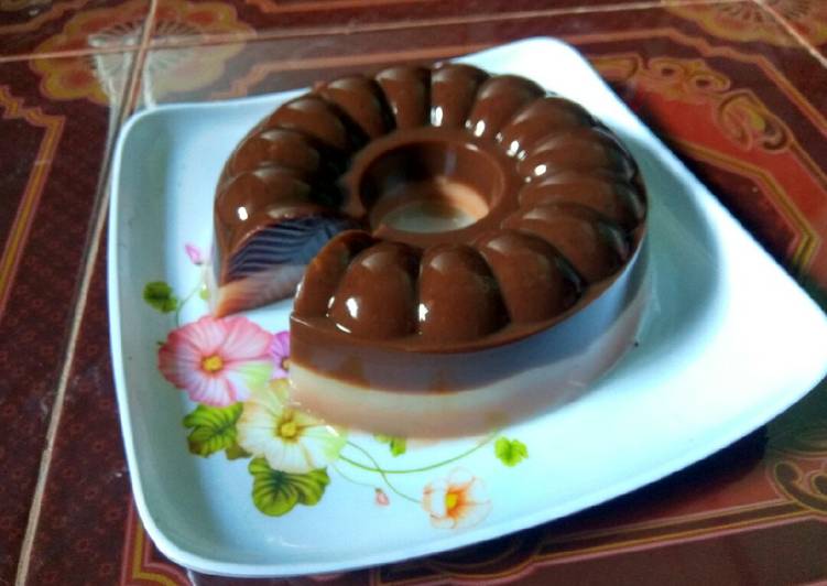 Milk chocolate puding lembut dan nyoklat