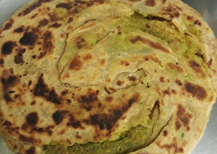 Mutter(greenpeas) stuffed laccha paratha