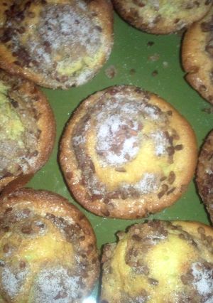 A picture of pistachio muffins.