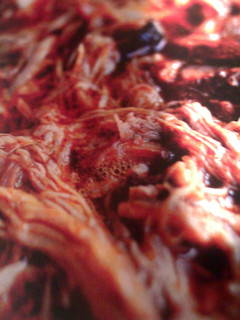 A picture of spicy dr pepper pulled pork.