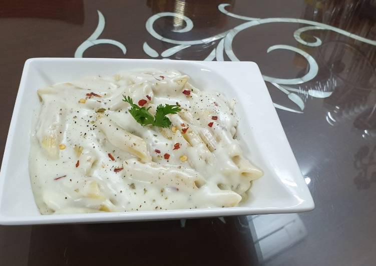 Step-by-Step Guide to Prepare Super Quick Homemade White Sauce Pasta