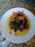 Carpaccio de camarones