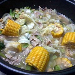 A picture of Cabbage And Corn Cob Soup.