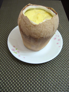 A picture of Steamed Egg In Coconut.