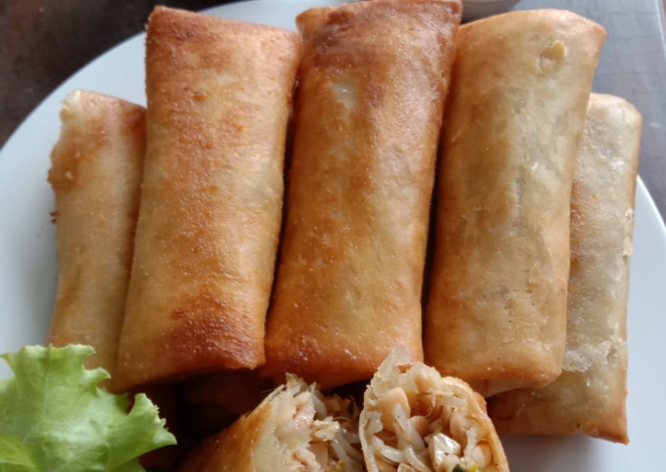 Lumpia rebung ayam