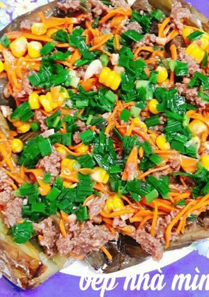 Hình của món Cà tím sauce bò băm.