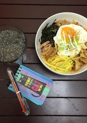 Hình của món Bibimbap eat clean.