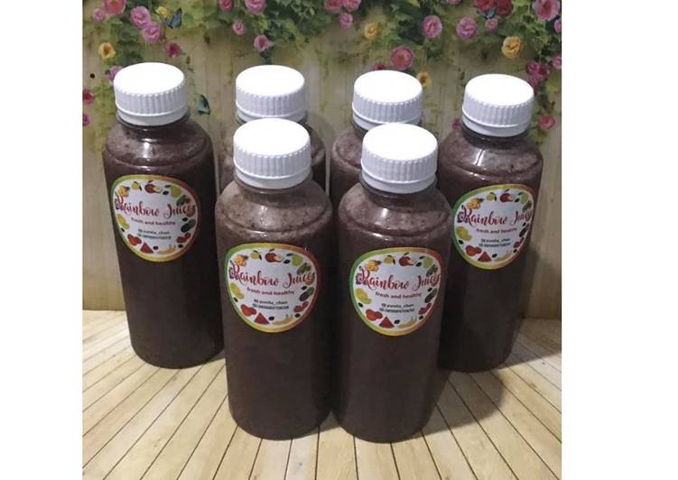 Cara membuat Diet Juice Kale Samhong Banana Blueberry Blackberry mantap