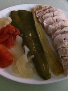 Una foto de Pechuga de pavo con verdura light