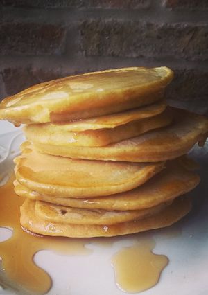 Una foto de Waffles de naranja