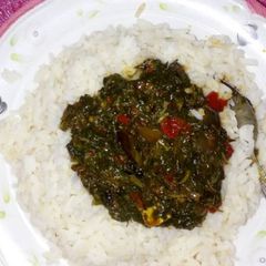 A picture of Rice & souce.