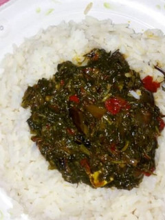 A picture of Rice & souce.