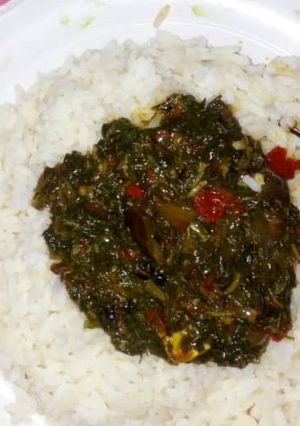 A picture of Rice & souce.