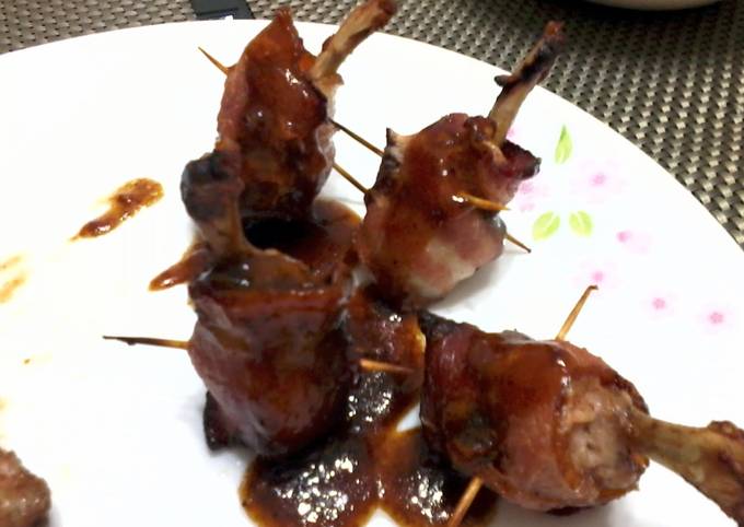 Bacon Wrapped Chicken Drumettes