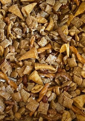 A picture of Dee-Dee's Toffee Chex Mix.