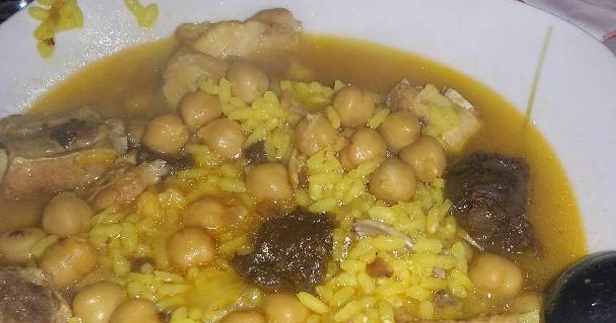 Garbanzos con arroz en olla express Receta de Sonia Cookpad